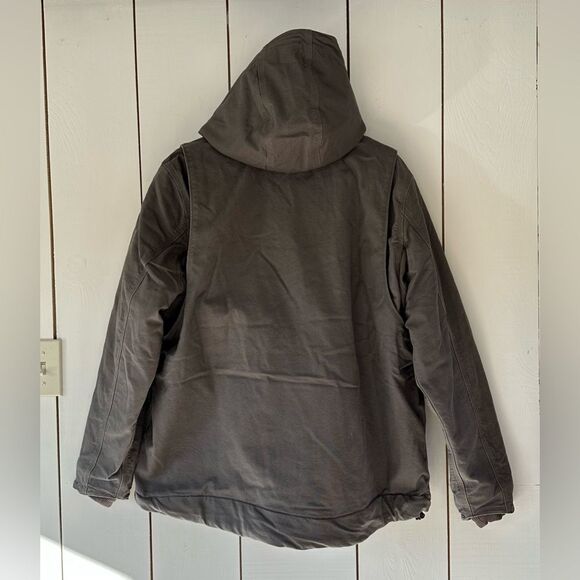 Carhartt Full Swing Washed Duck Sherpa Lined Jacket Gray XXL NWT - Picture 3 of 12
